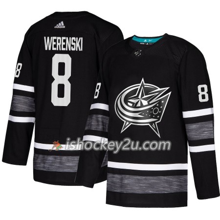 Mænd NHL Columbus Blue Jackets Trøje Zach Werenski 8 Sort 2019 All-Star Adidas Authentic